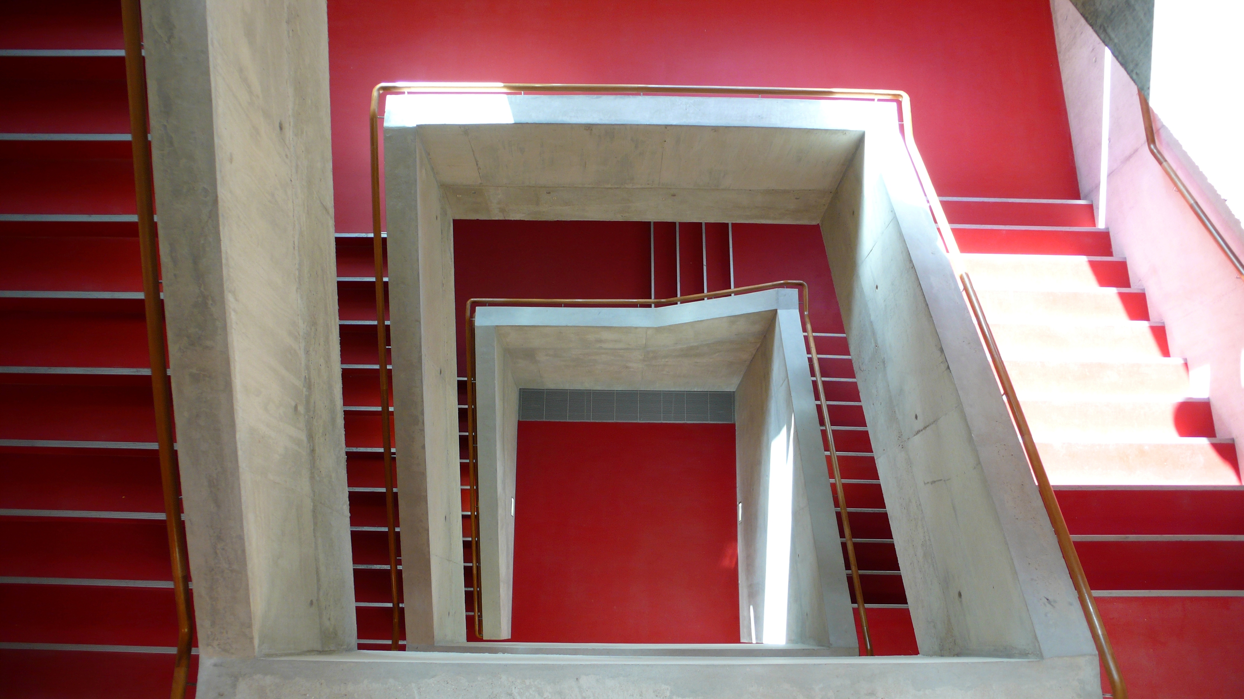 5 Stairwell with red resin floor