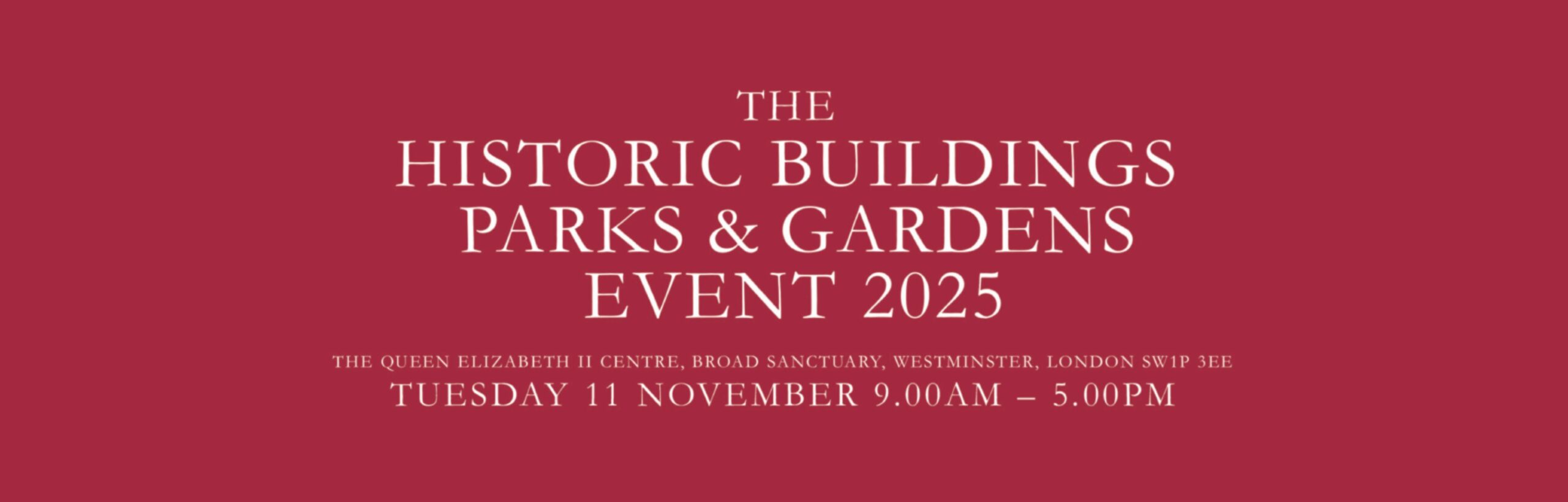 Join us next week at the Historic Buildings Parks & Gardens Event!